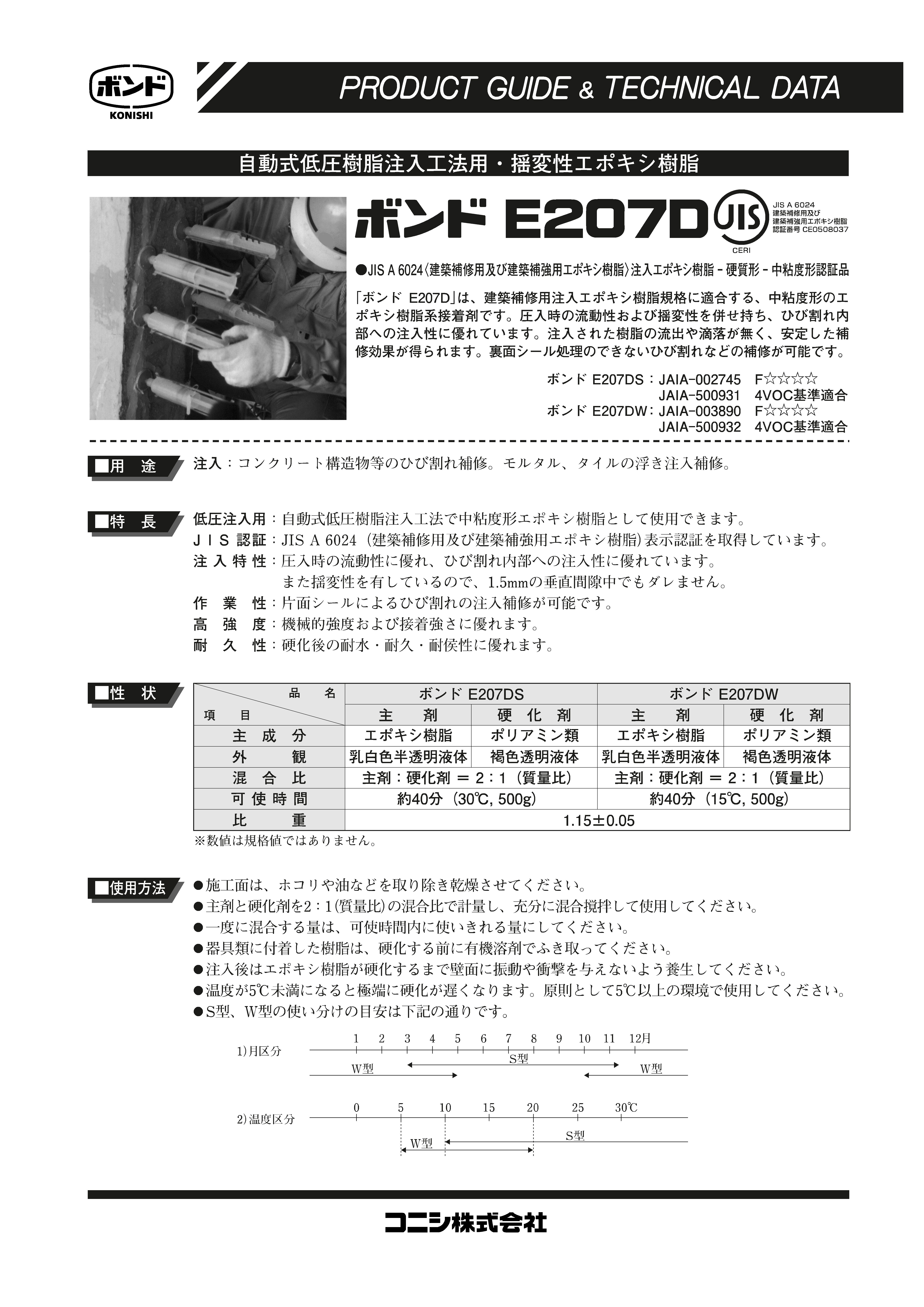 コニシ ボンドE207D 注入材 ボンドE－207D 3kg 化研マテリアルグループ オンライン注文