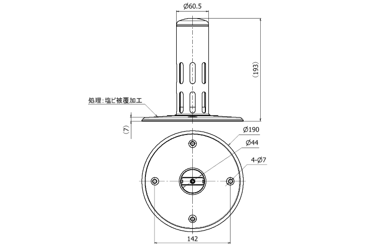 ダモ脱気筒塩ビシート用丸型